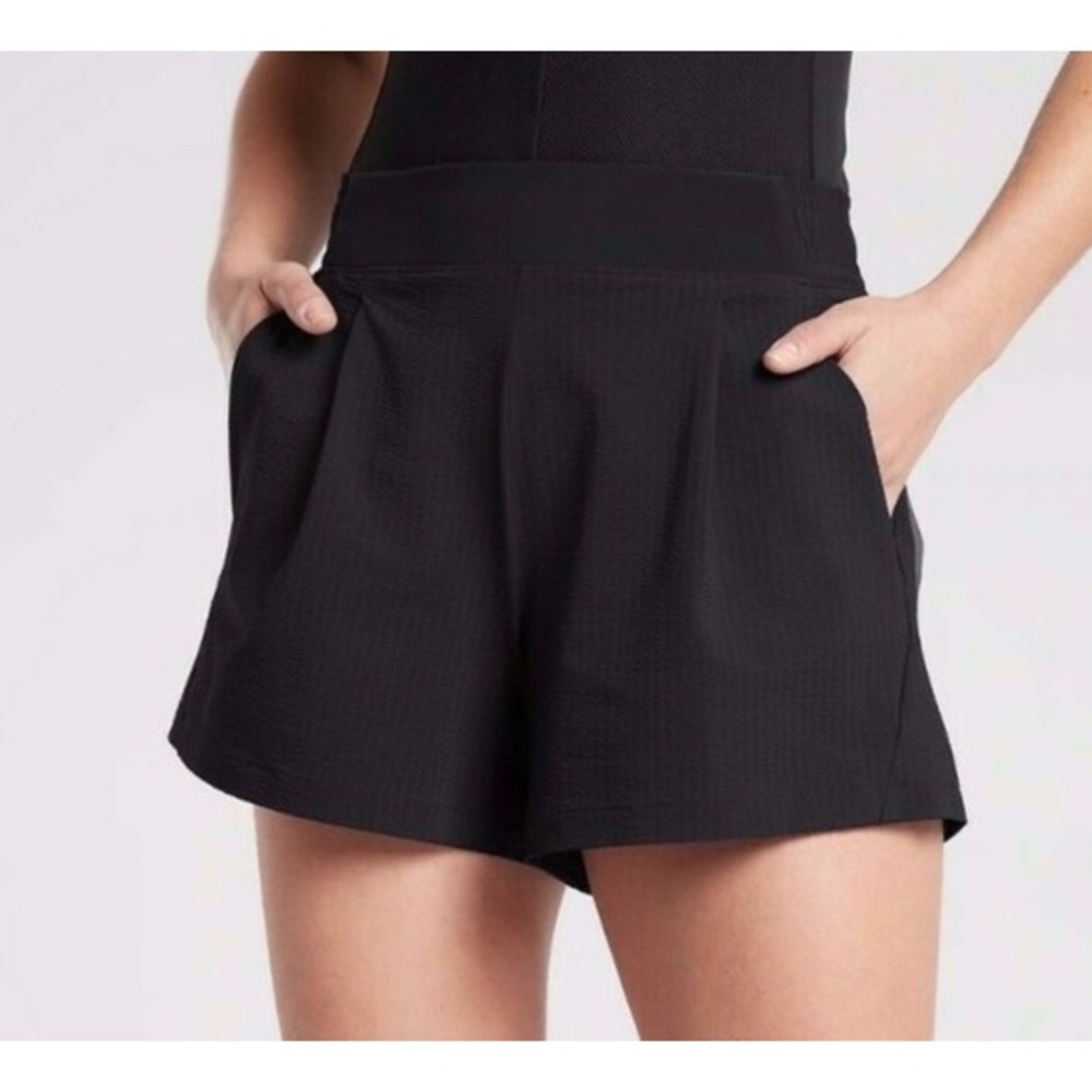 Athleta Shorts Textured Brooklyn‎ Activewear Black 4